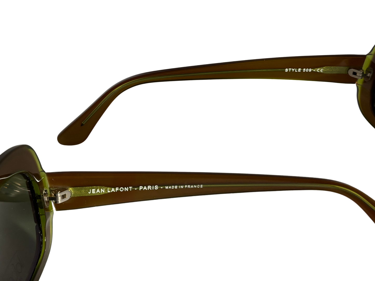 Jean Lafont - Lunettes de soleil Vintage Vert kaki doré - Modèle Style 509 - Made in France
