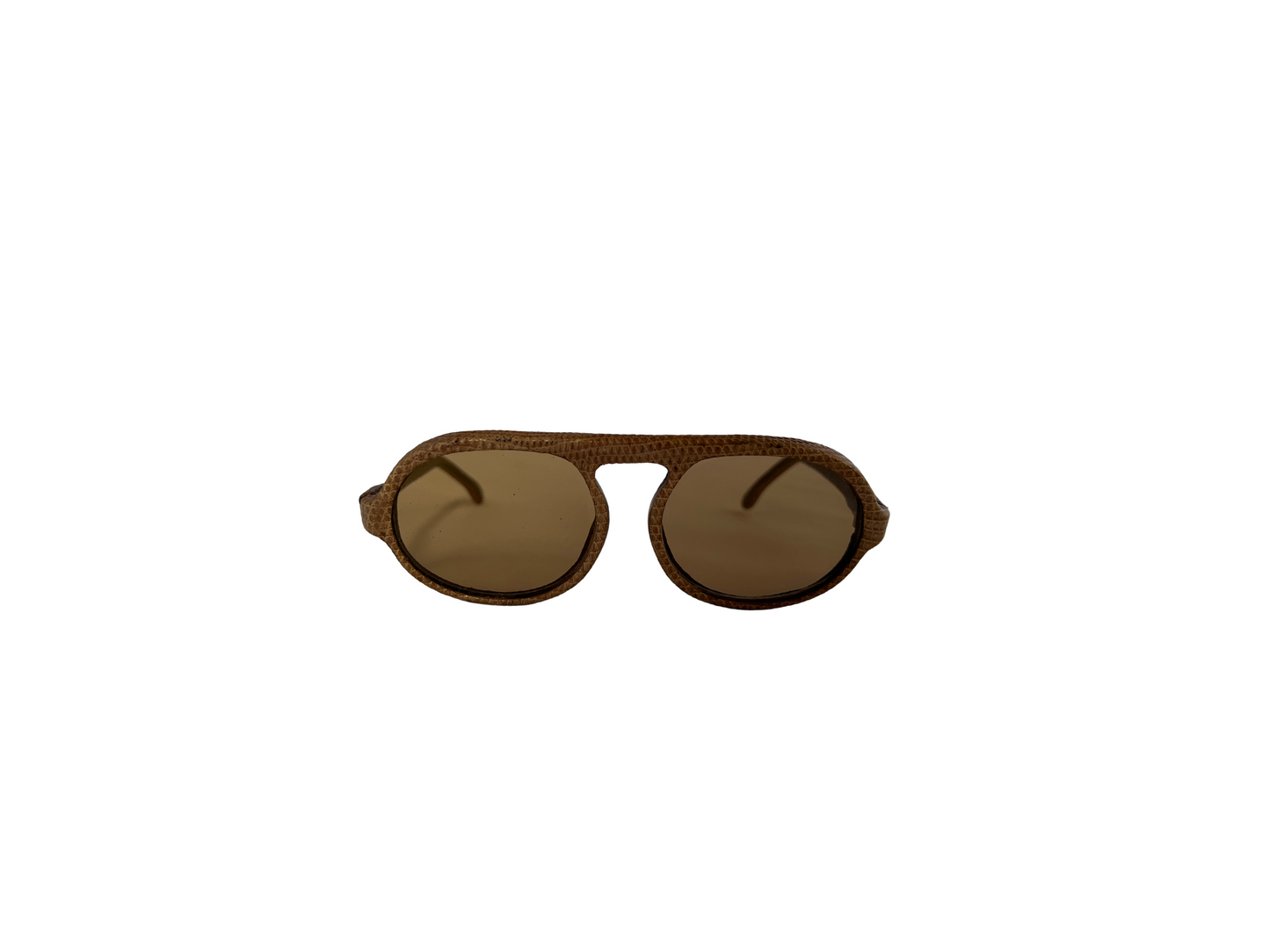 Emmanuelle Kahnh - Lunettes de soleil Vintage en Python - Beige - Ultra rares