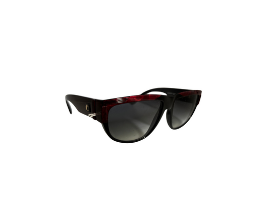 Carven - Lunettes de soleil Noires et bordeaux Vintage - Modèle MYOSOTIS  - Made in France