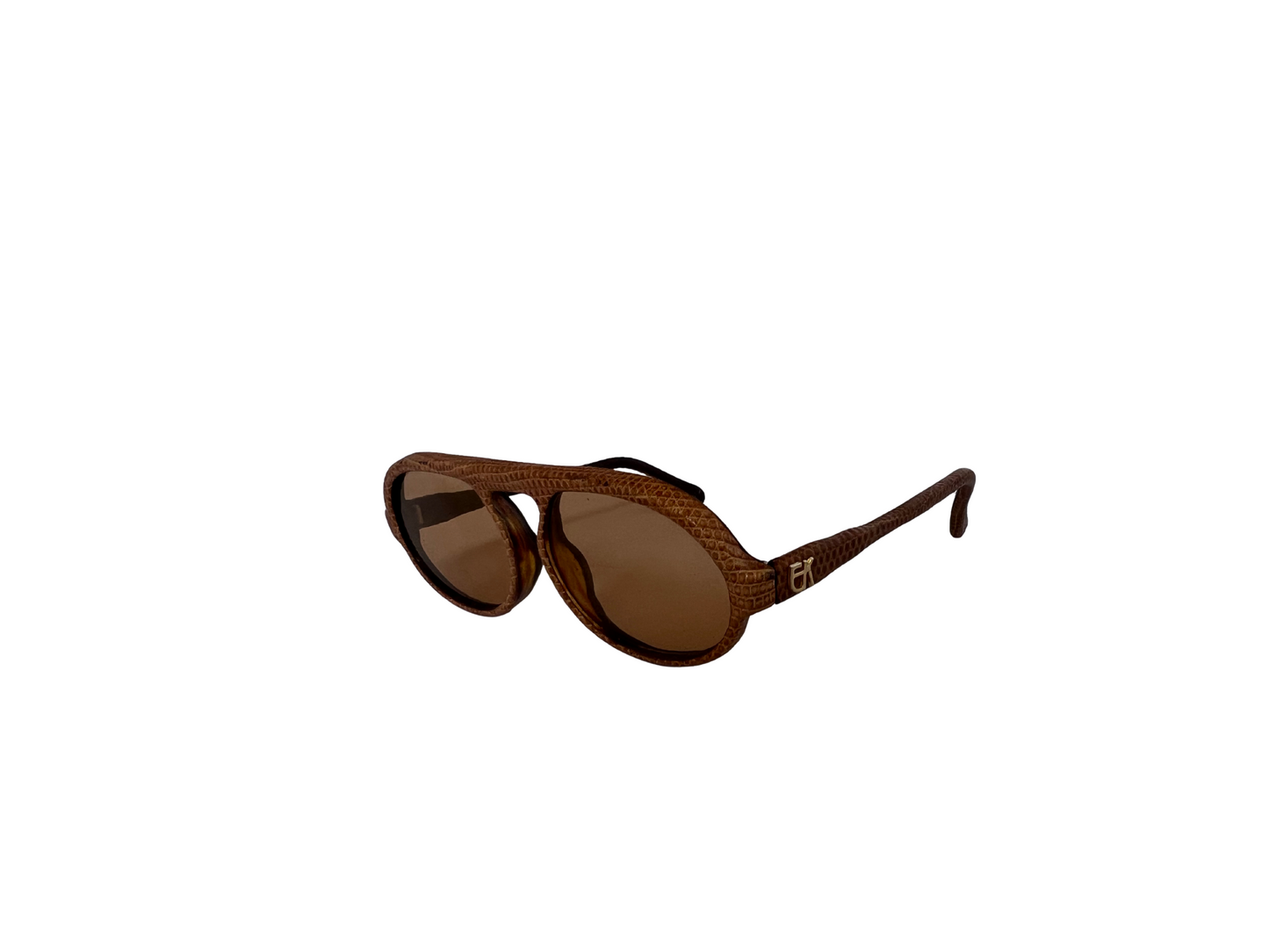 Emmanuelle Kahnh - Lunettes de soleil Vintage en Python - Beige - Ultra rares