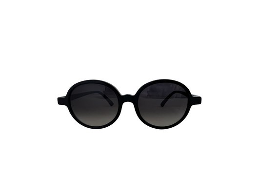 Emmanuelle Kahnh - Lunettes de soleil Vintage rondes - Noir - Handmade in France - Modèle 1300 - 16