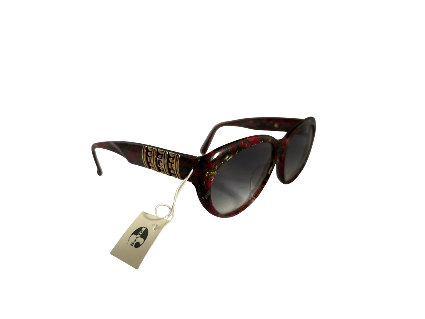 Carven - Lunettes de soleil Vintage rouge et doré - Handmade in France - Modèle Violette