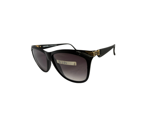 Carven - Lunettes de soleil Vintage Made in France - Noir et doré - modèle LILAS