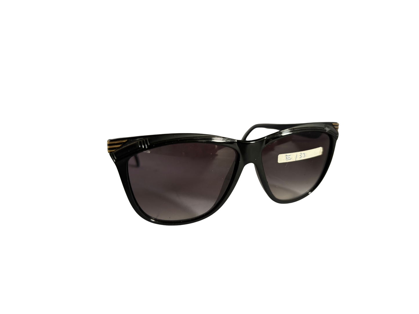Carven - Lunettes de soleil Vintage Made in France - Noir et doré - modèle LILAS