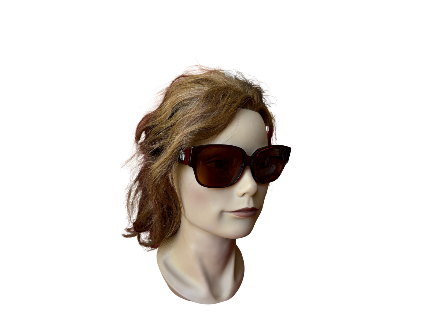 Emmanuelle Kahnh - Lunettes de soleil Vintage bordeaux brillant  - Modèle 1619