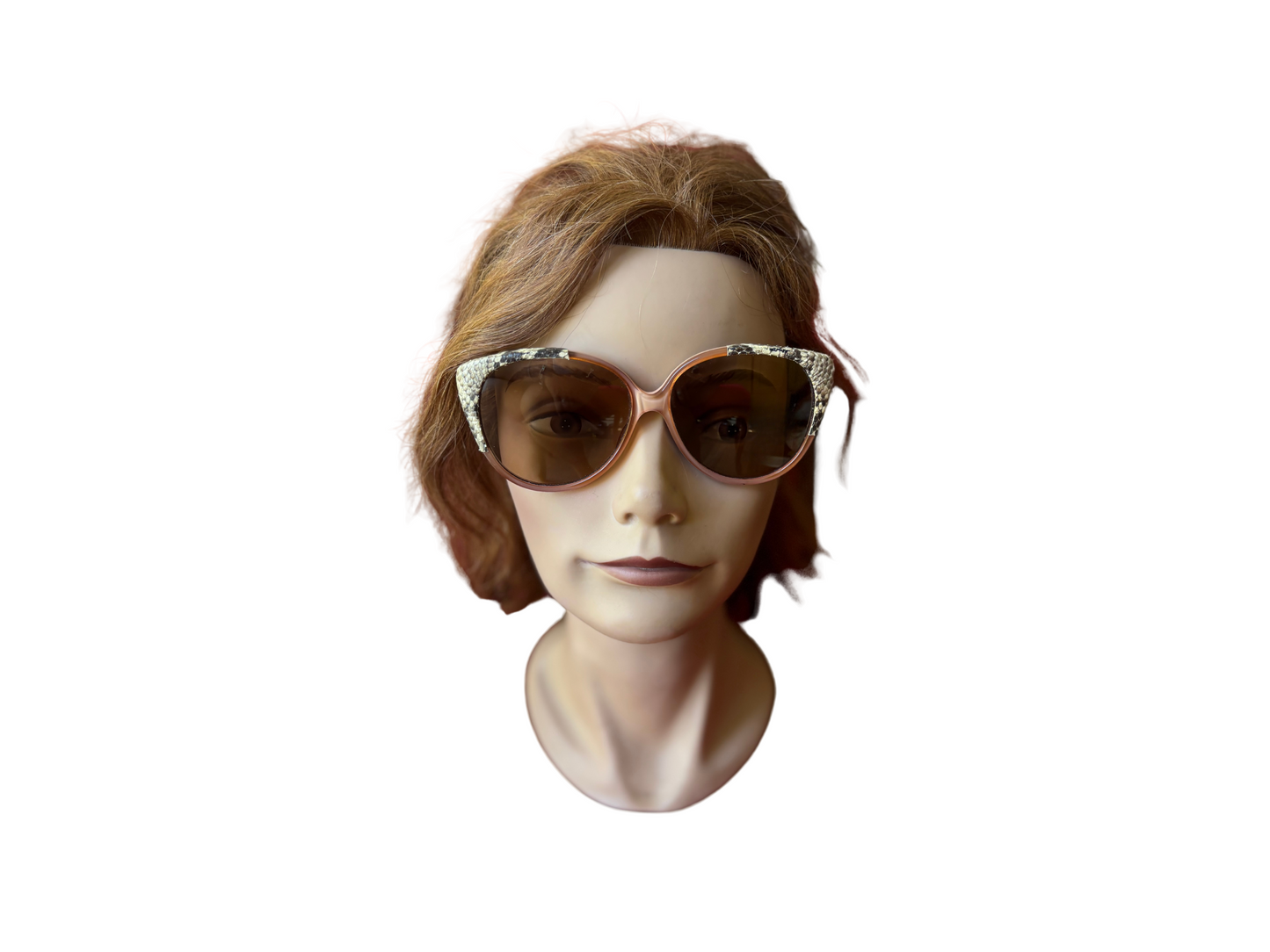 Emmanuelle Kahnh - Lunettes de soleil Vintage en Python - Beige - Ultra rares
