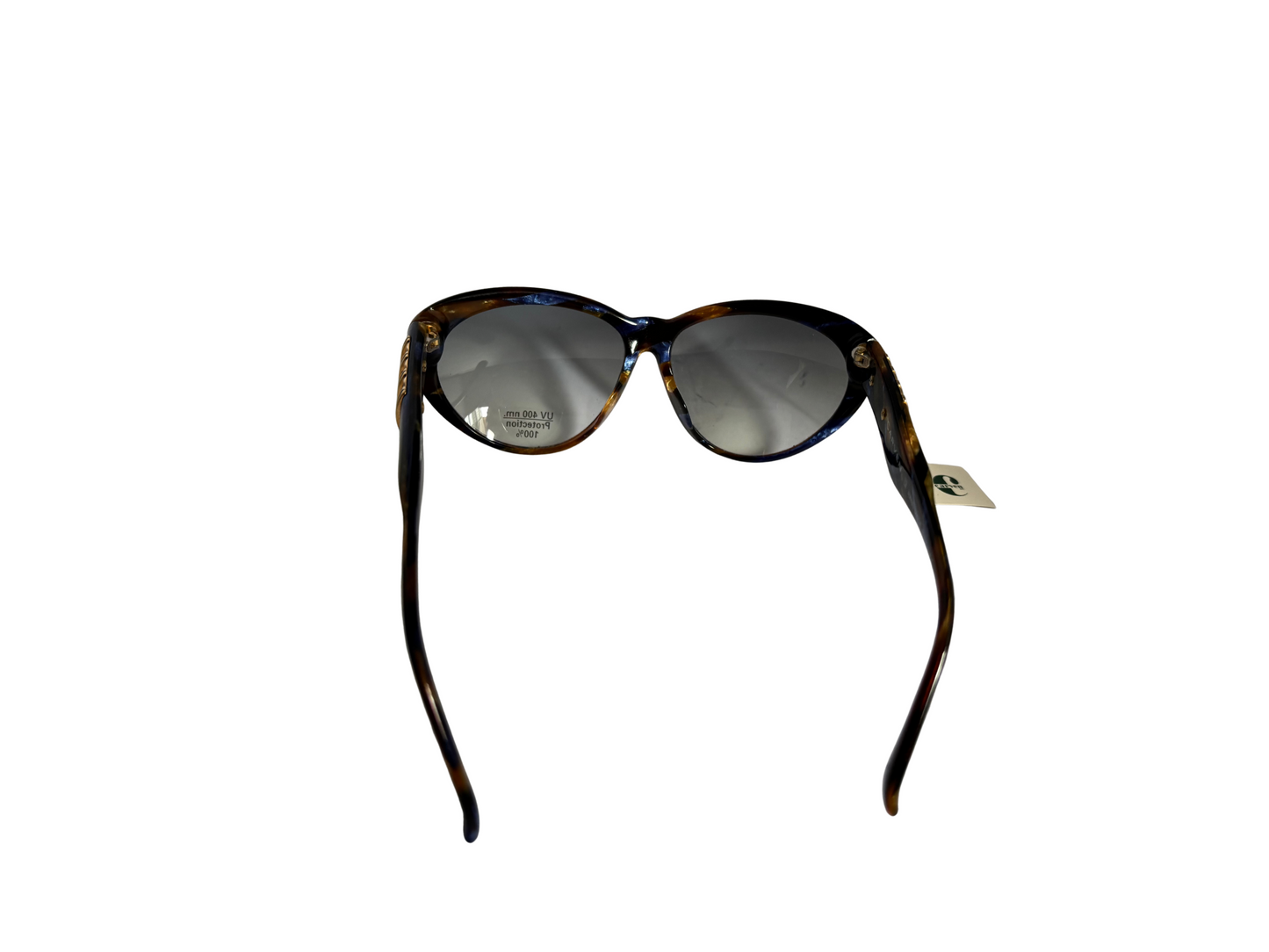 Carven - Lunettes de soleil Vintage bleues et dorées - Fait main en France - modèle Violette