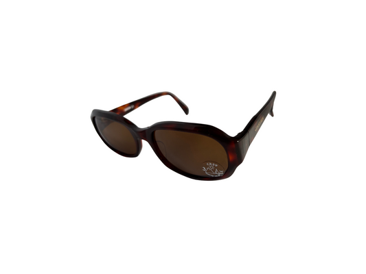 Carven - Lunettes de soleil Vintage Marrons - Fait main en France - Modèle CA539 couleur C1