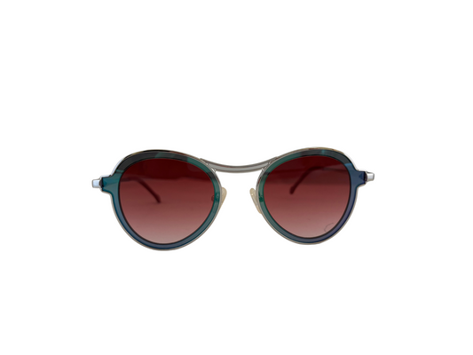 Banana Moon - Lunettes de soleil Vintage en Métal - Made in France - Rose et bleu-vert