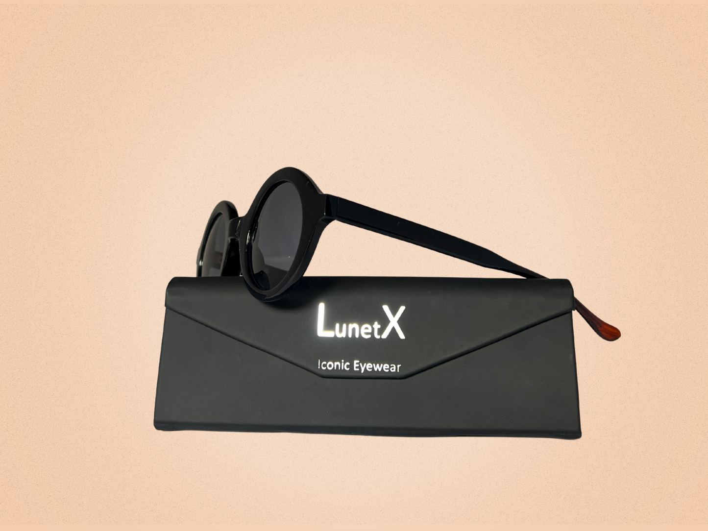 Lunettes de Soleil Vintage Et Vous Paris – Modèle 1B008 BPLA 001 – Monture Ronde Noire Brillante – Fabriquées en France