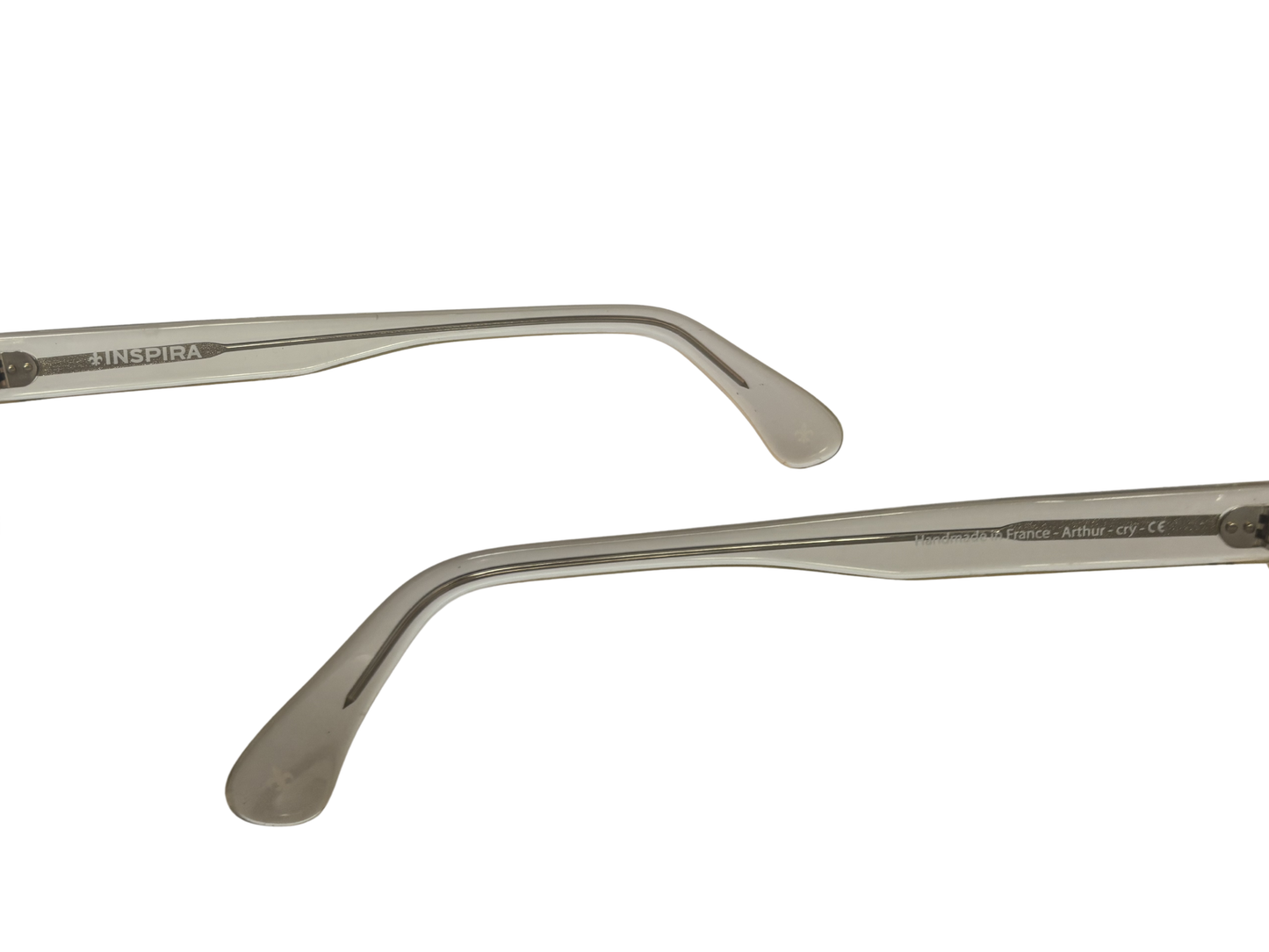 Inspira - Arthur - Lunettes de soleil vintage - oversize carré gris translucide - Made in France