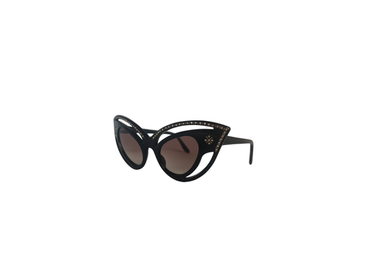 No brand - Lunettes de soleil Vintage - prototype - made in France - Acétate & strass