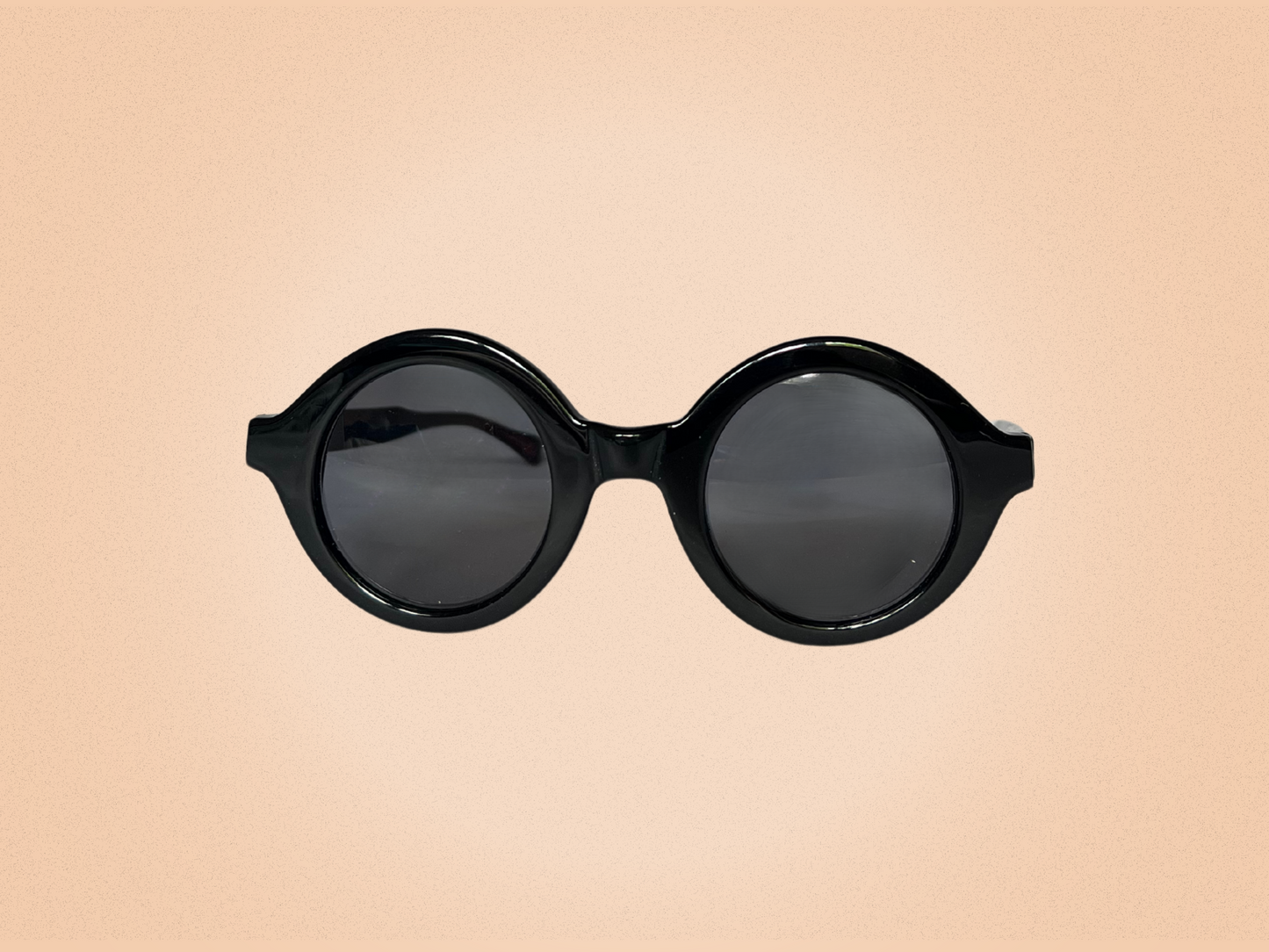 Lunettes de Soleil Vintage Et Vous Paris – Modèle 1B008 BPLA 001 – Monture Ronde Noire Brillante – Fabriquées en France