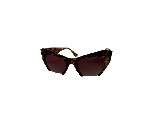 Lunettes de soleil Vintage sans marque - Effet Papillon - Stylée - Style Mikli