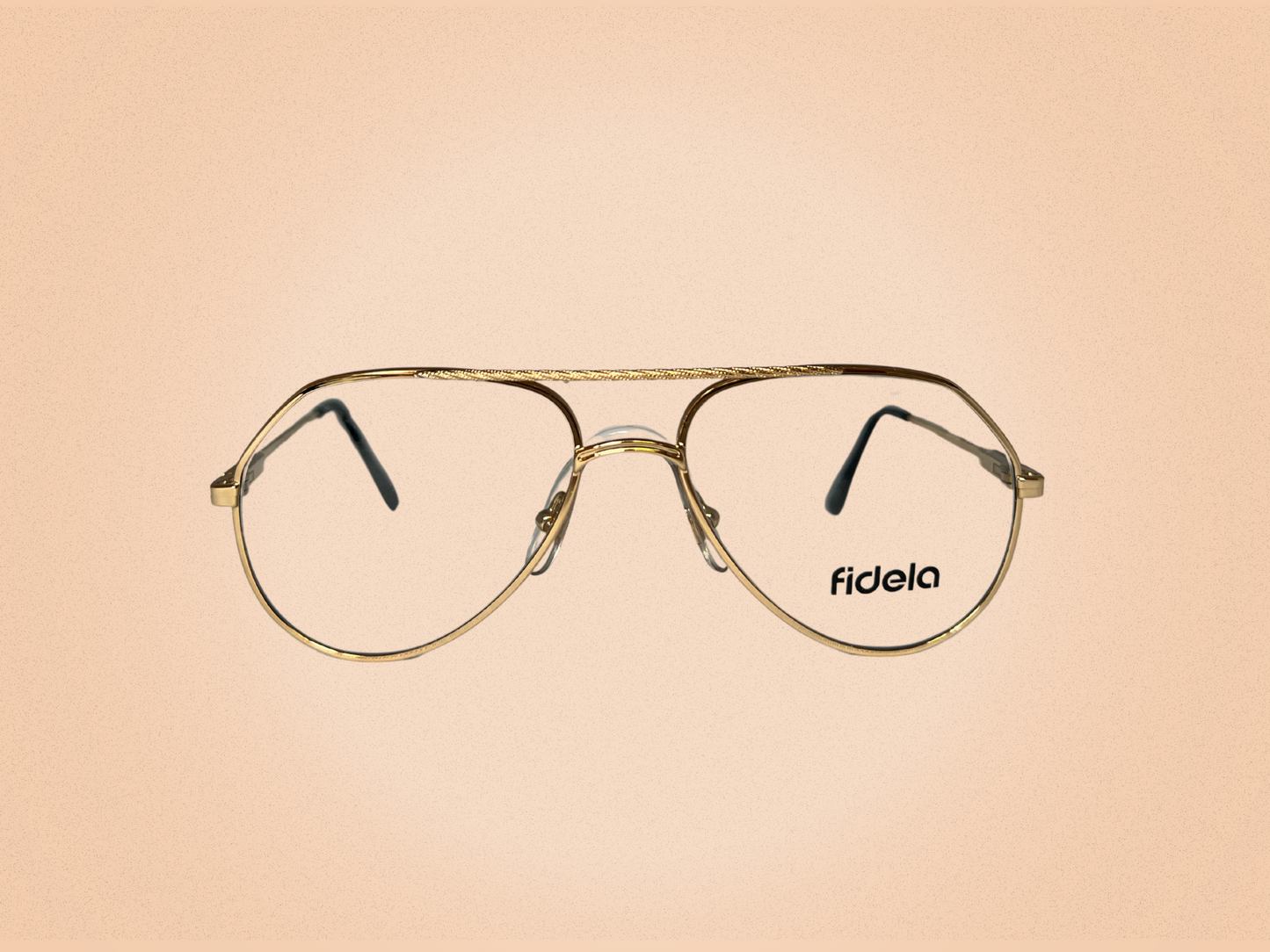 Lunettes Vintage Fidela Regent | Verres Photochromiques | Monture Aviator Dorée | Double Charnières | Style Rétro Années 1980