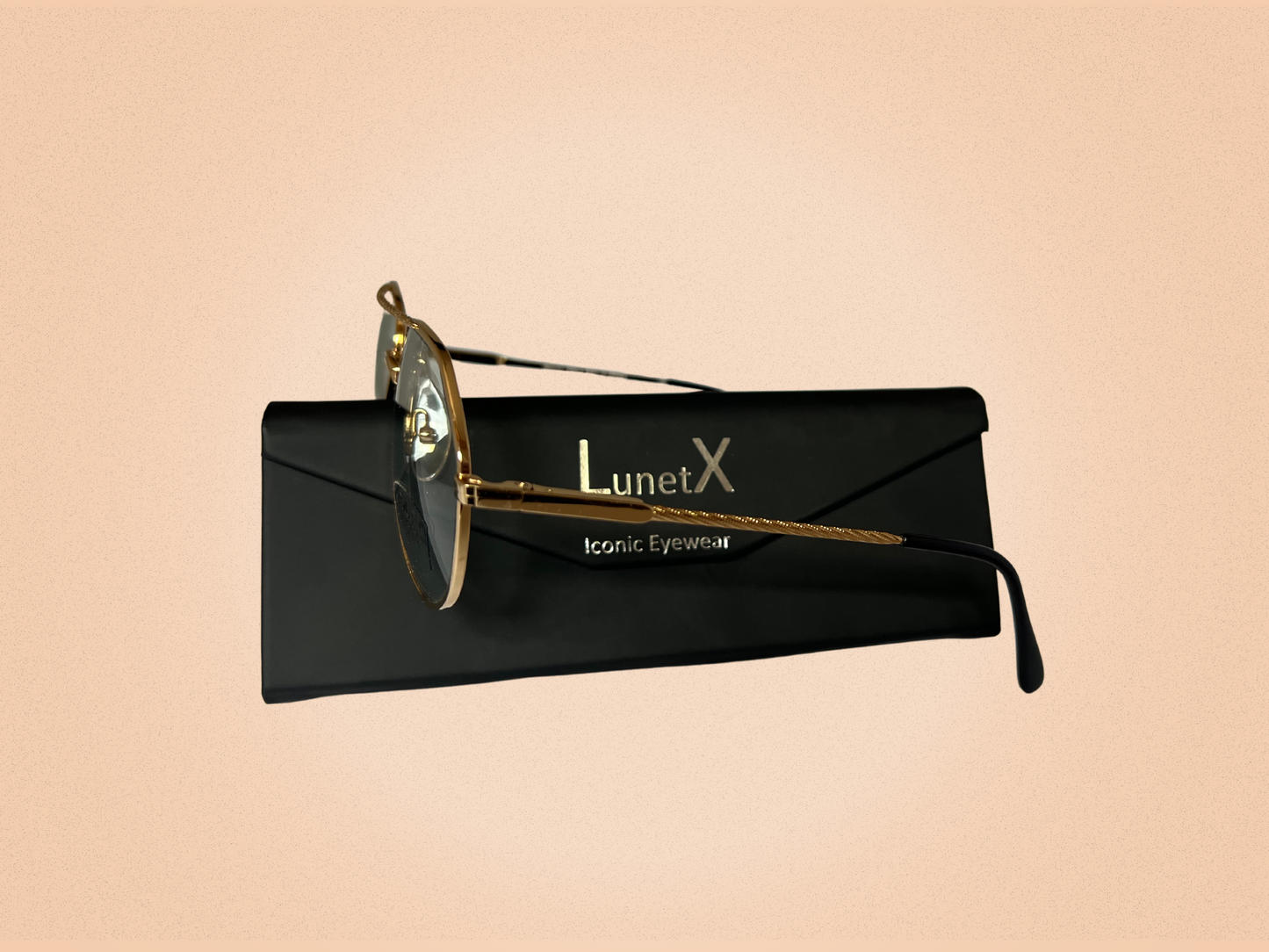 Lunettes Vintage Fidela Regent | Verres Photochromiques | Monture Aviator Dorée | Double Charnières | Style Rétro Années 1980