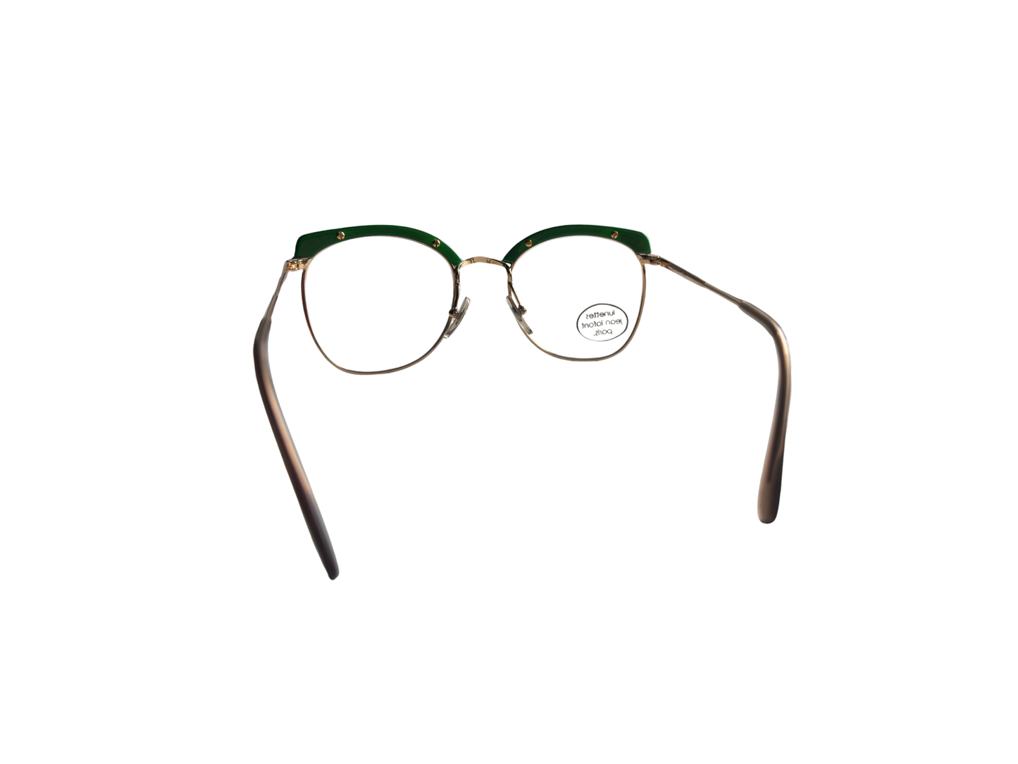JEAN LAFONT Vintage green & gold eyeglasses – Model 6/7 516 – Made in France