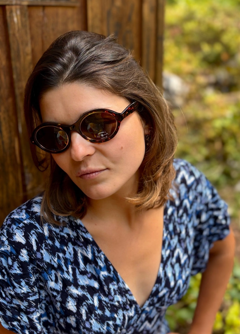 Lunettes de soleil Parisline - Vintage - Marron écailles - made in France