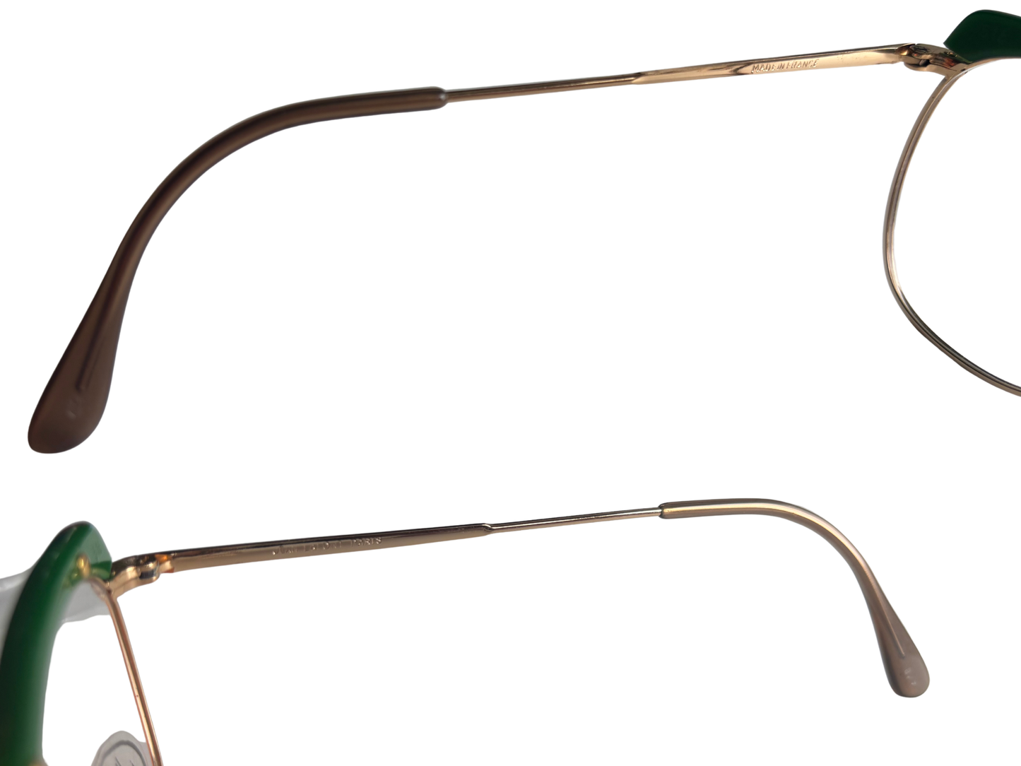 JEAN LAFONT Vintage green & gold eyeglasses – Model 6/7 516 – Made in France