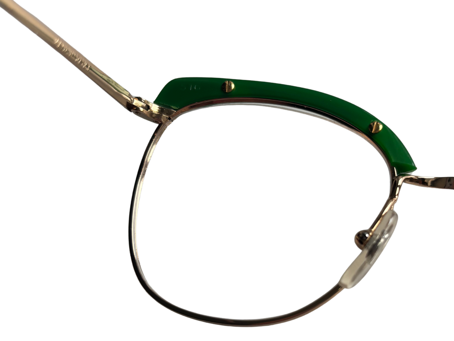 JEAN LAFONT Vintage green & gold eyeglasses – Model 6/7 516 – Made in France