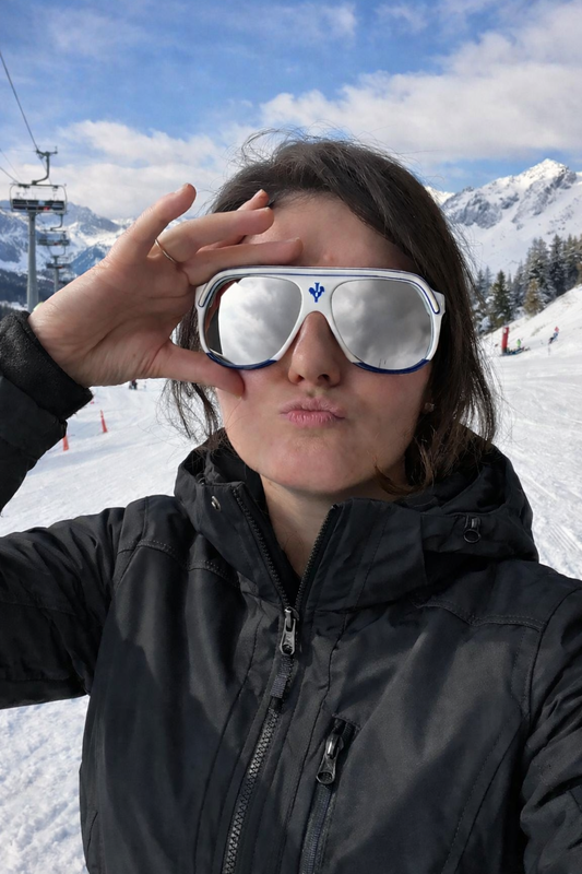 Rossignol by Cébé lunettes de soleil vintage blanches – masque sport - rétro -  Made in France