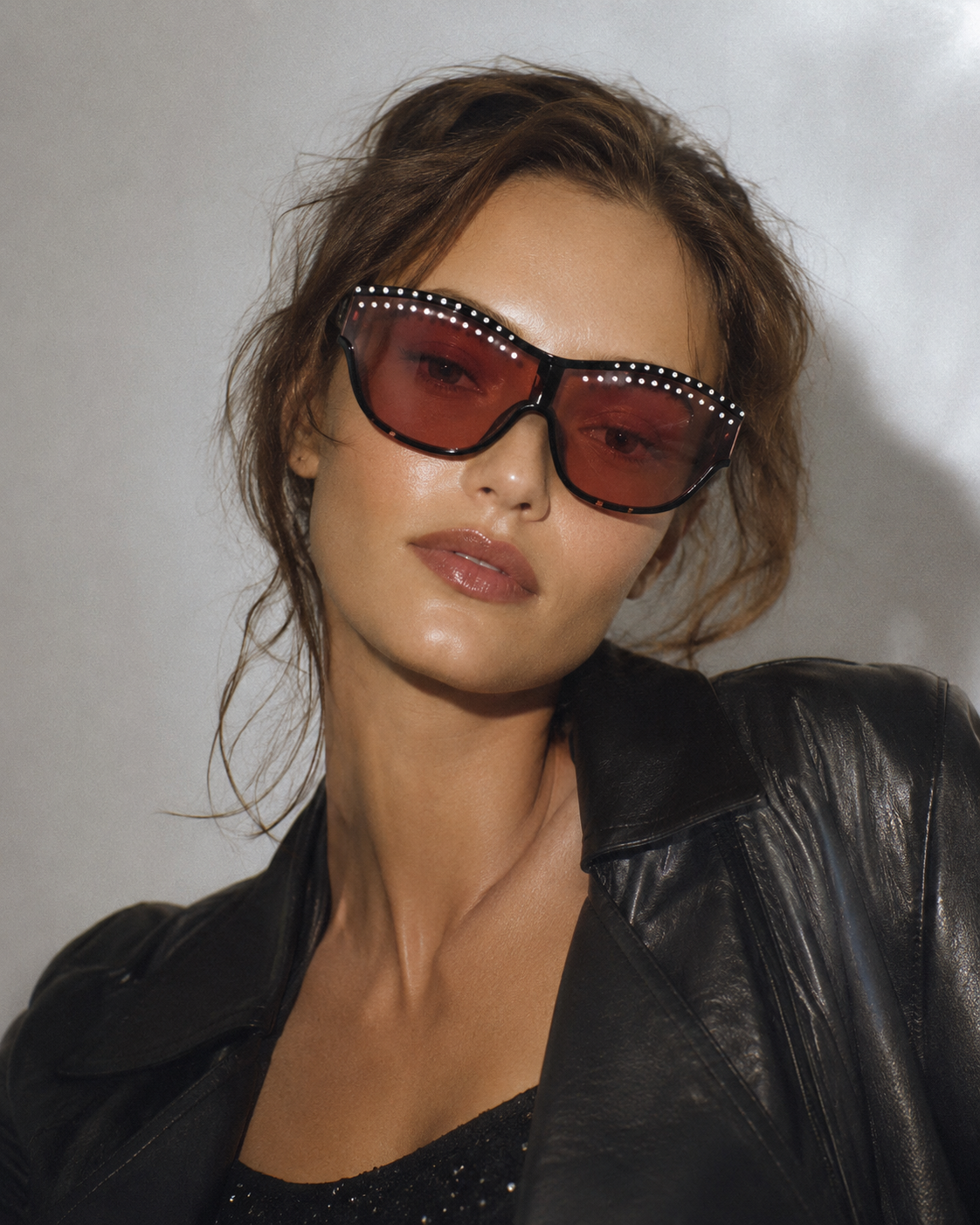 Christian Dior - Lunettes de soleil vintage - Modèle 2438 80 - Ornement Strass - Made in Germany