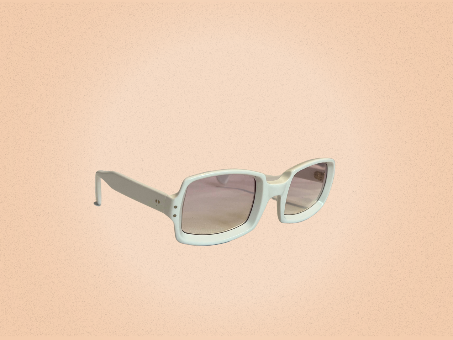 Pierre Marly Télésol – Lunettes solaires vintage iconiques – Acétate blanc nacré – Made in France