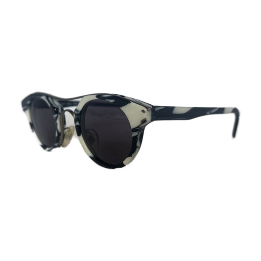IDC – Lunettes de soleil vintage - Modèle J 913, marbré noir & blanc