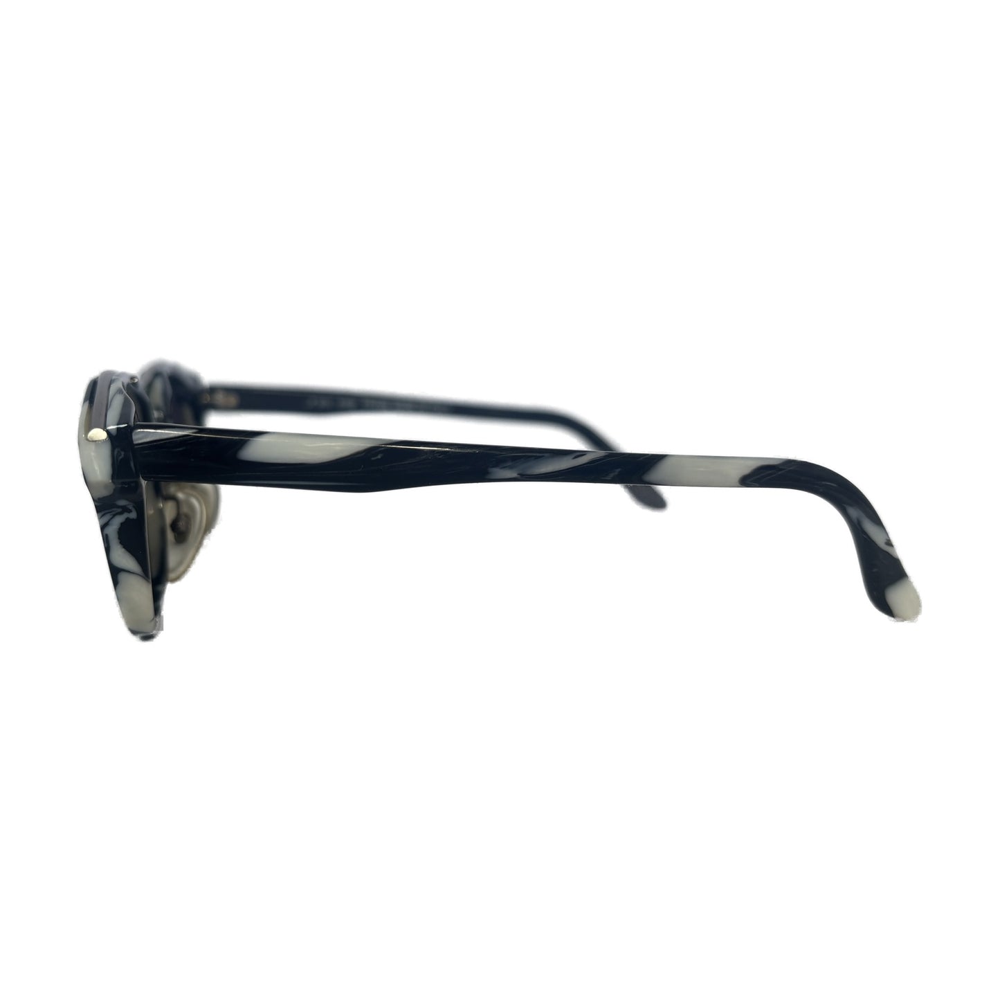IDC – Lunettes de soleil vintage - Modèle J 913, marbré noir & blanc