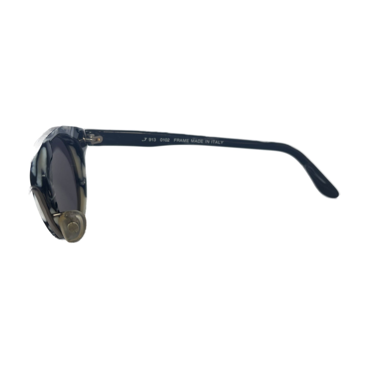 IDC – Lunettes de soleil vintage - Modèle J 913, marbré noir & blanc