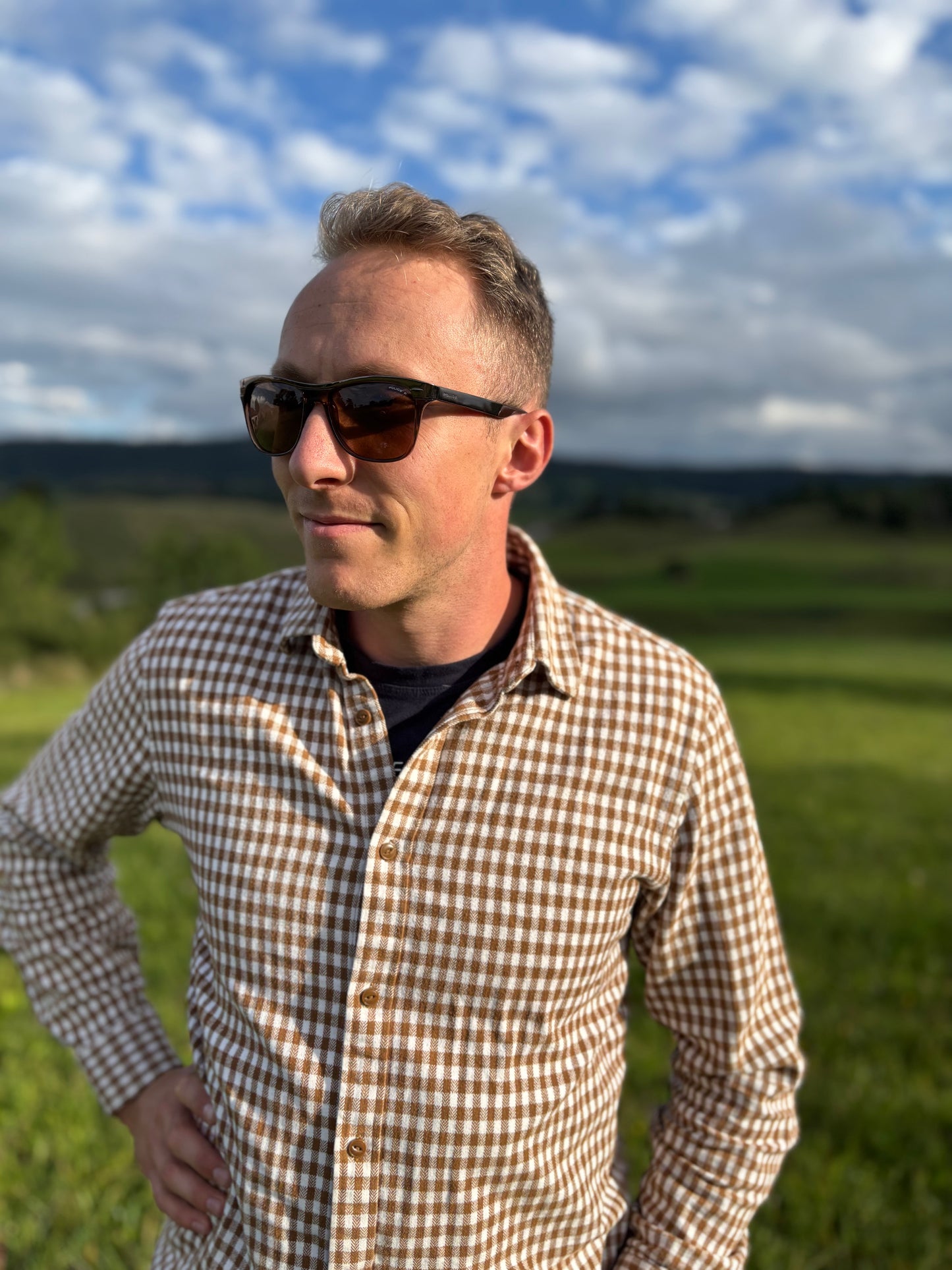 Police Warrior S1797 - Iced Brown Polarized Lenses - Made in Italy