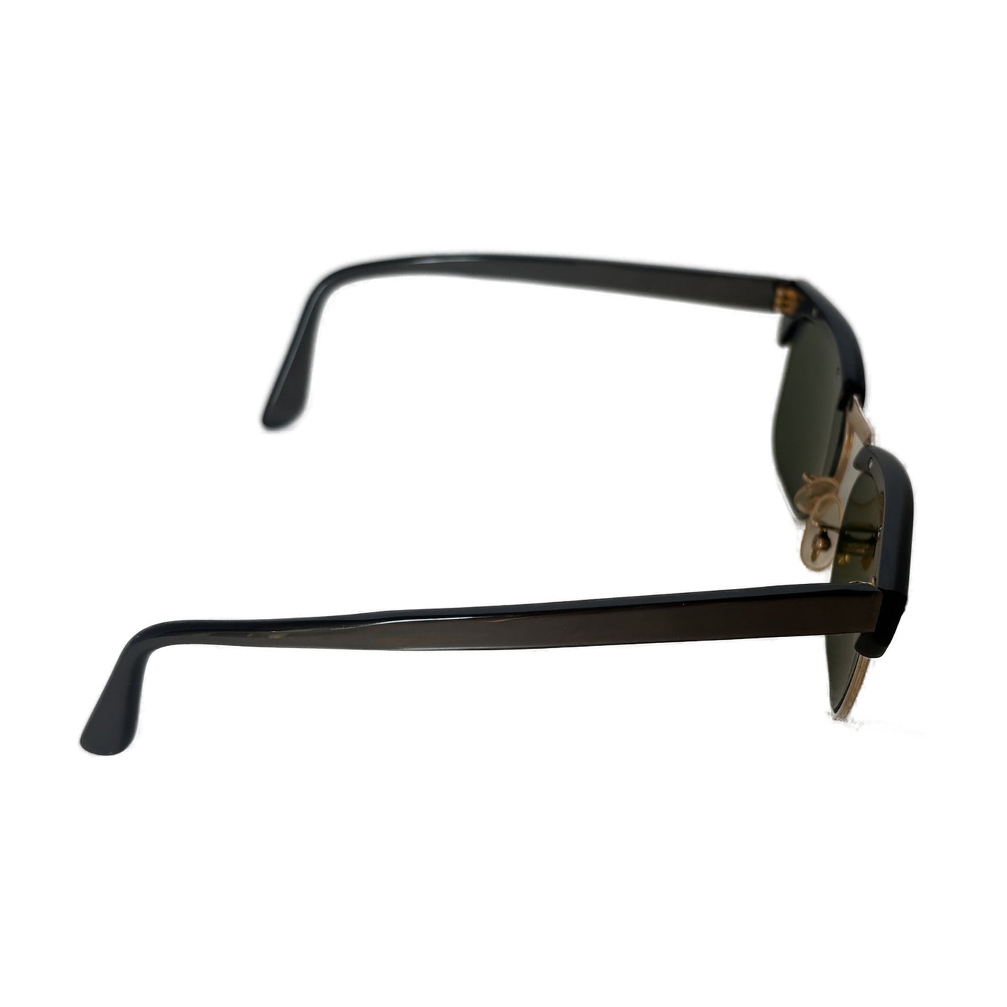 Lunettes de soleil vintage françaises années 1950 – Browline brun glacé doublé or