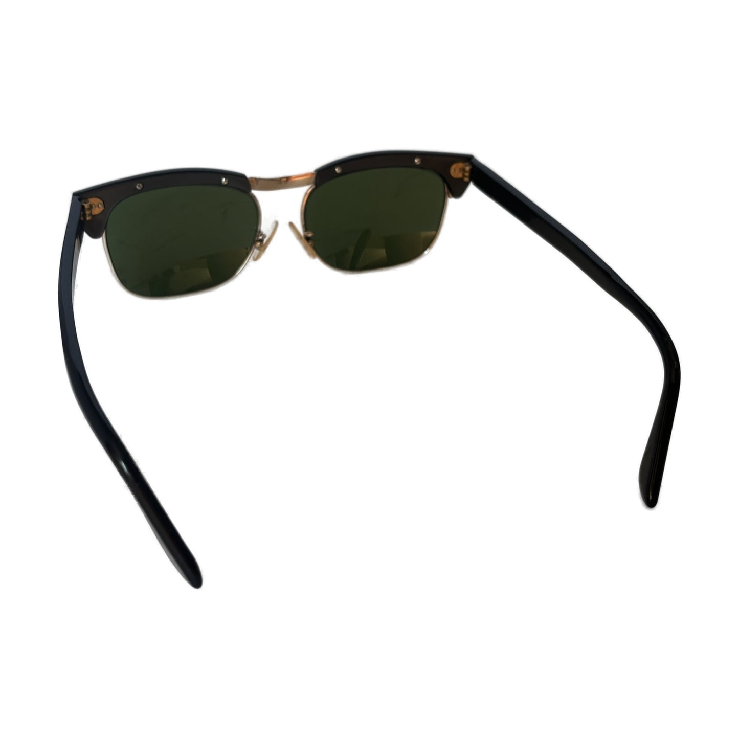 Lunettes de soleil vintage françaises années 1950 – Browline brun glacé doublé or