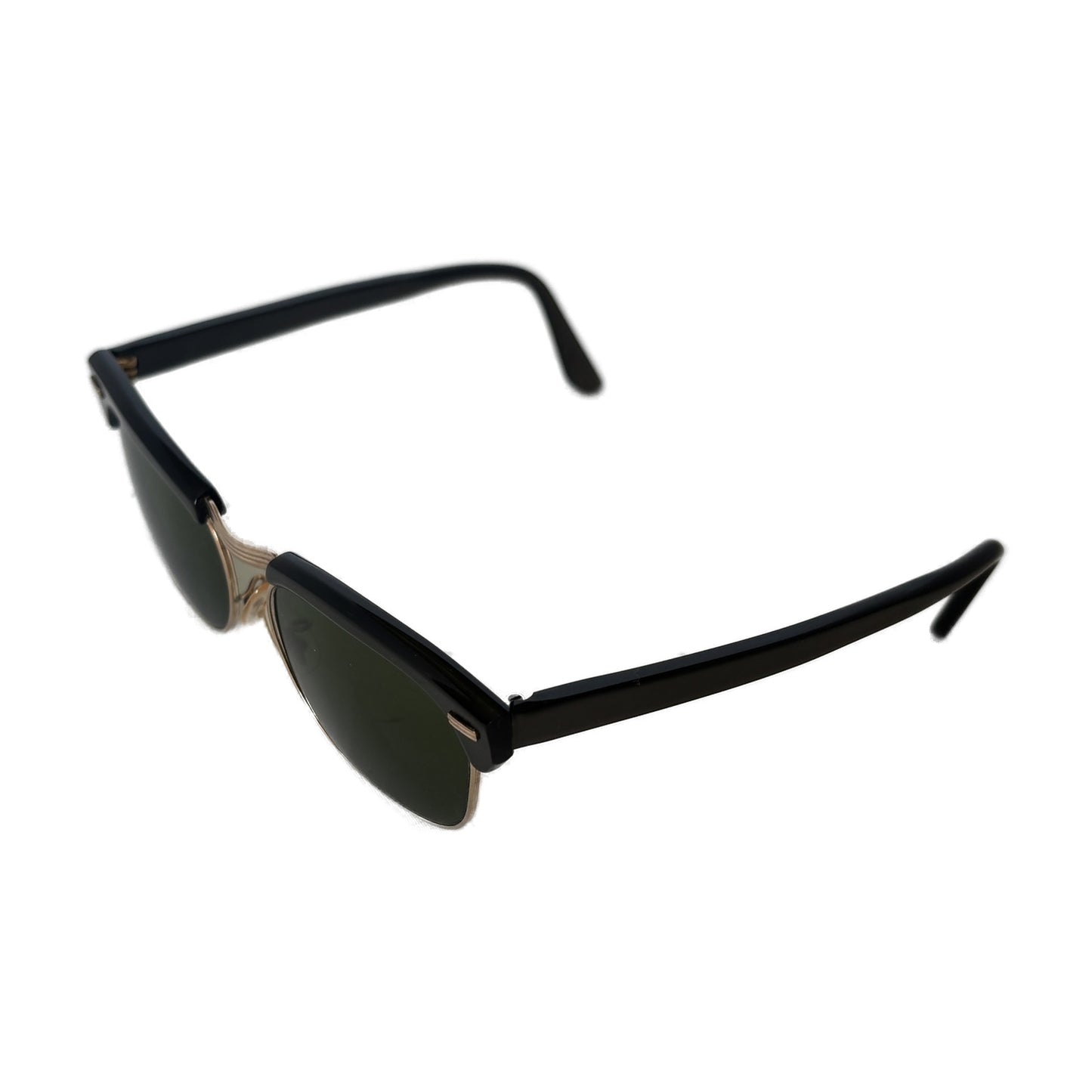 Lunettes de soleil vintage françaises années 1950 – Browline brun glacé doublé or